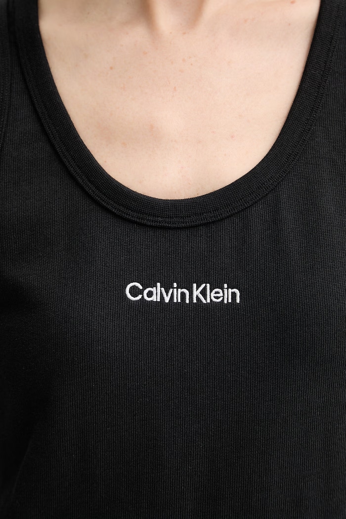 Calvin Klein τοπ γυναικείο από βαμβάκι LV00Q61152 μαύρο