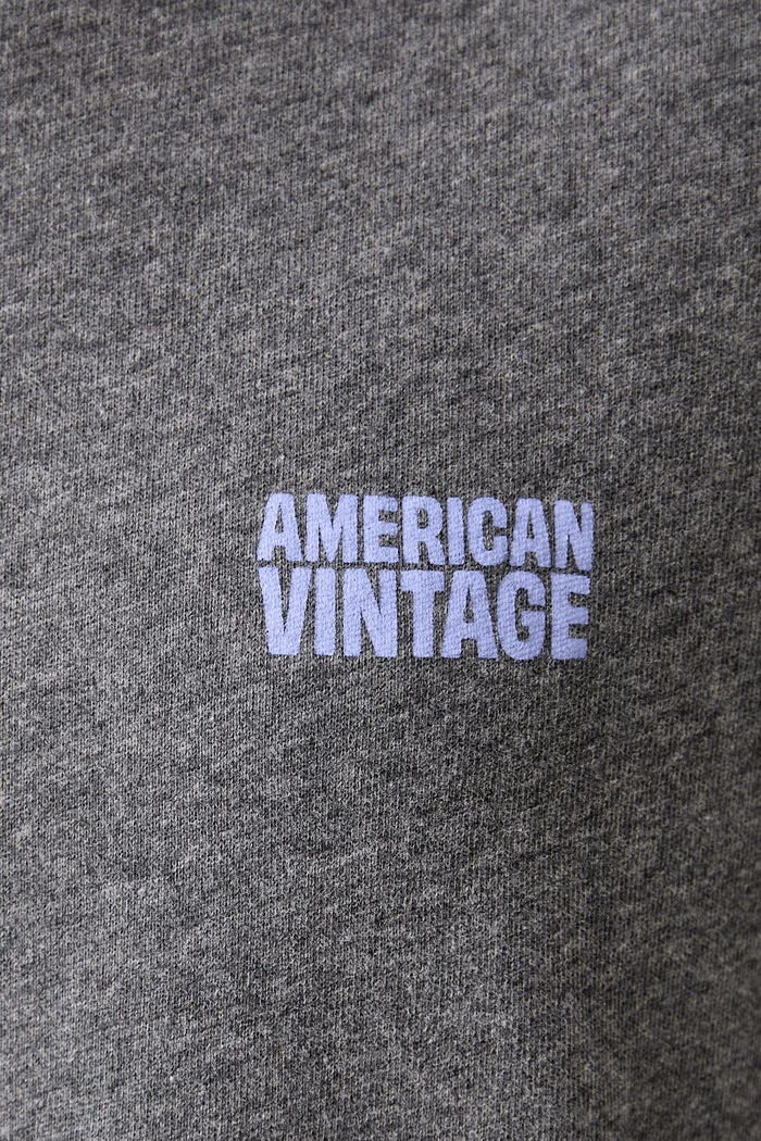 T-shirt damski bawełniany American Vintage szary YKO02C
