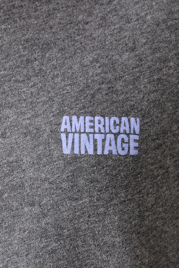 T-shirt damski bawełniany American Vintage szary YKO02C