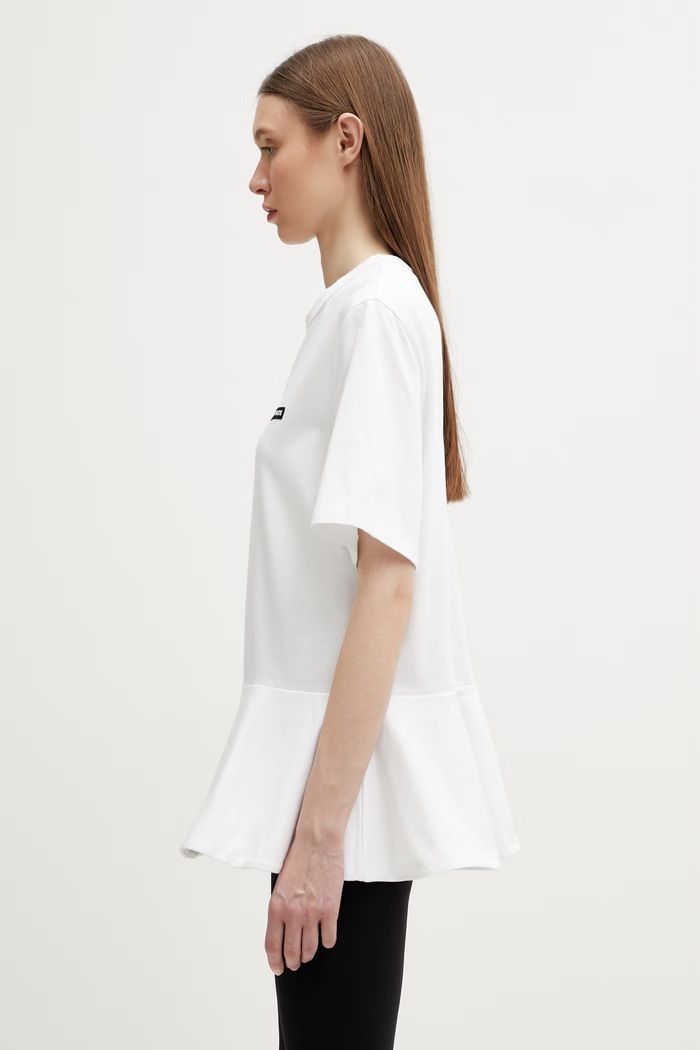 Rotate t-shirt damski bawełniany 115589400 biały SS26