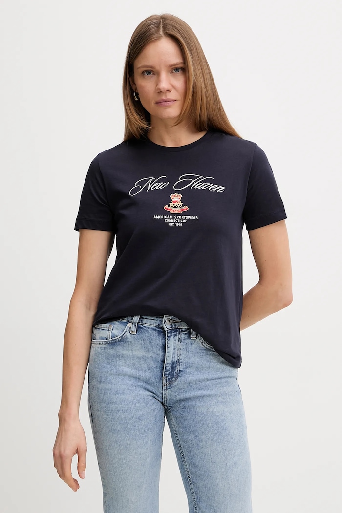 Gant tricou din bumbac print bleumarin 4202568