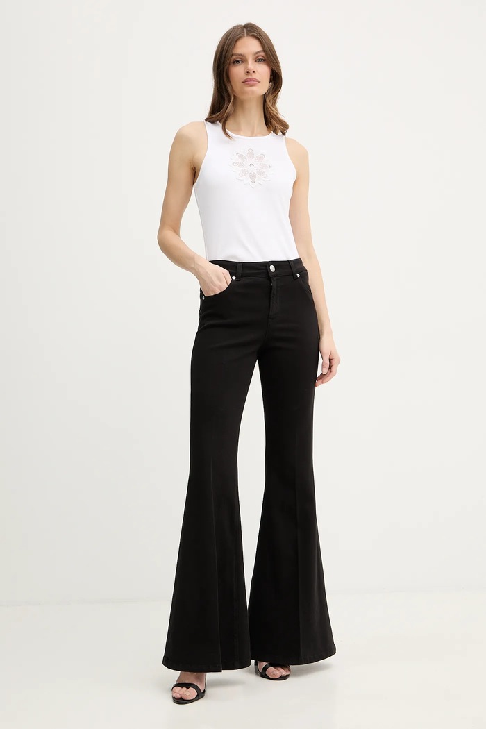 Bavlnený top Twinset 261TP2090 biela SS26