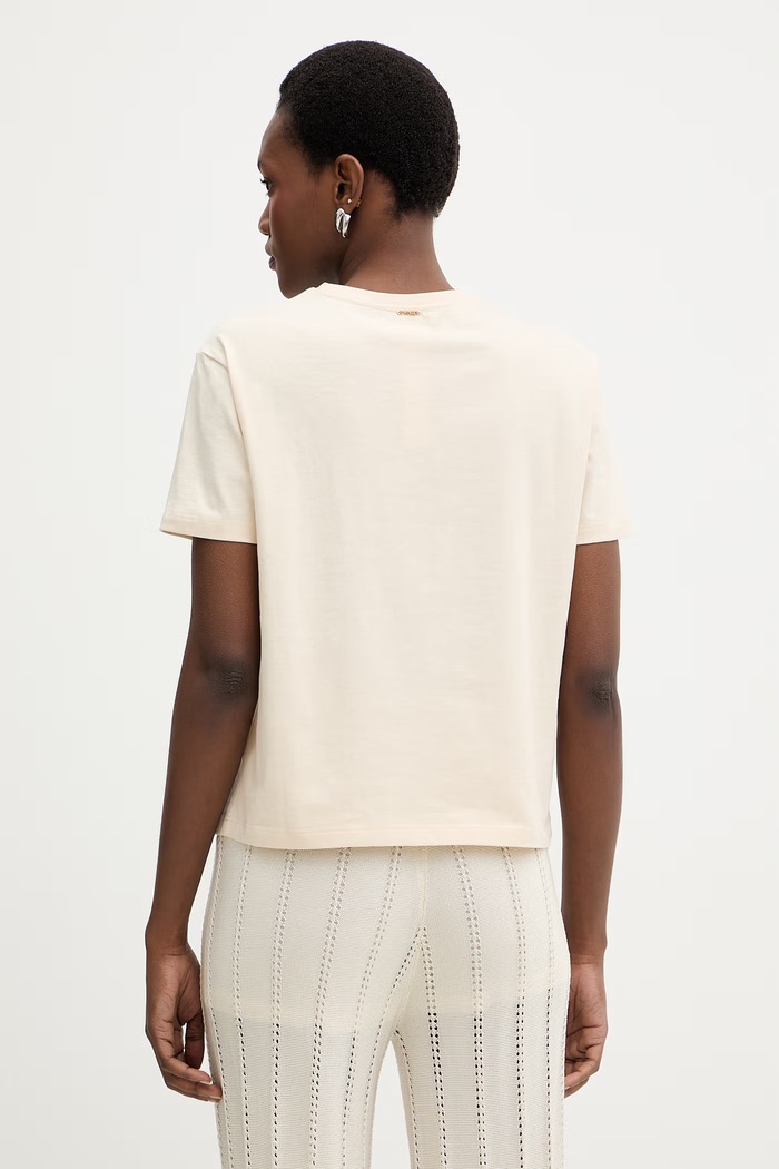 Odzież Twinset t-shirt bawełniany 261TP2080 beżowy