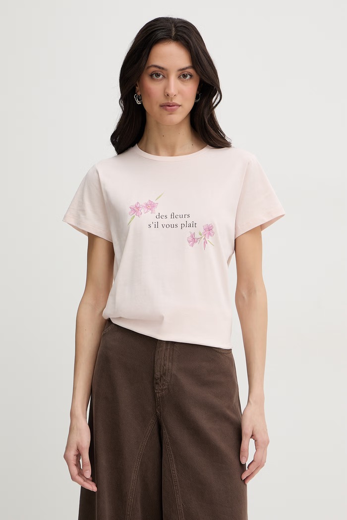 Twinset T-shirt γυναικείο βαμβακερό ροζ 261TP2341