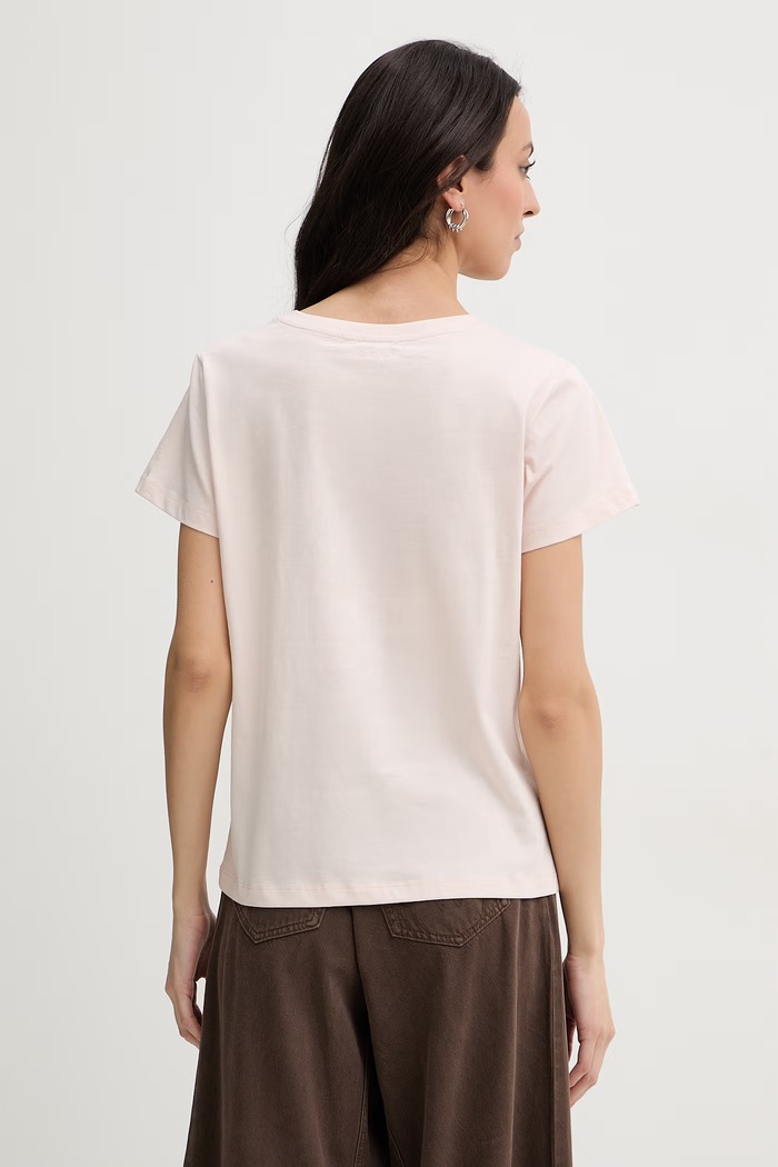 Ρούχα Twinset T-shirt γυναικείο βαμβακερό 261TP2341 ροζ