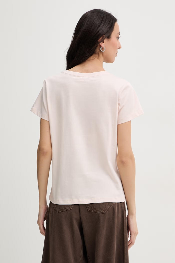 Ρούχα Twinset T-shirt γυναικείο βαμβακερό 261TP2341 ροζ