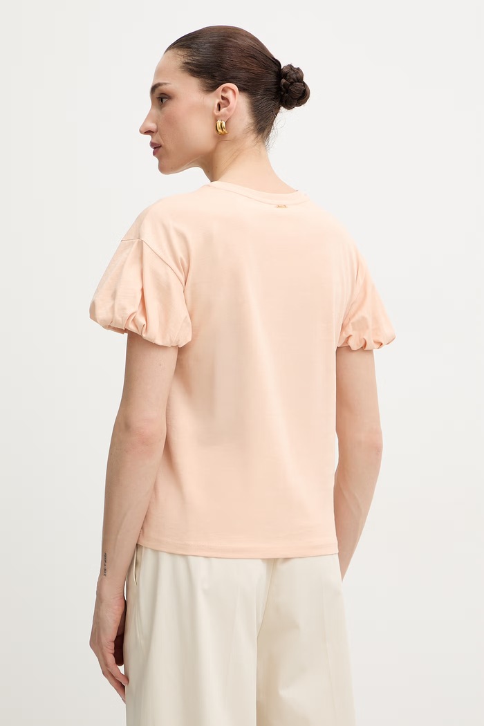 Odzież Twinset t-shirt bawełniany 261TP2210 beżowy
