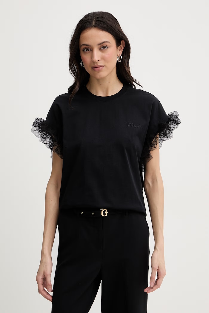 Twinset t-shirt damski czarny 261TP204A