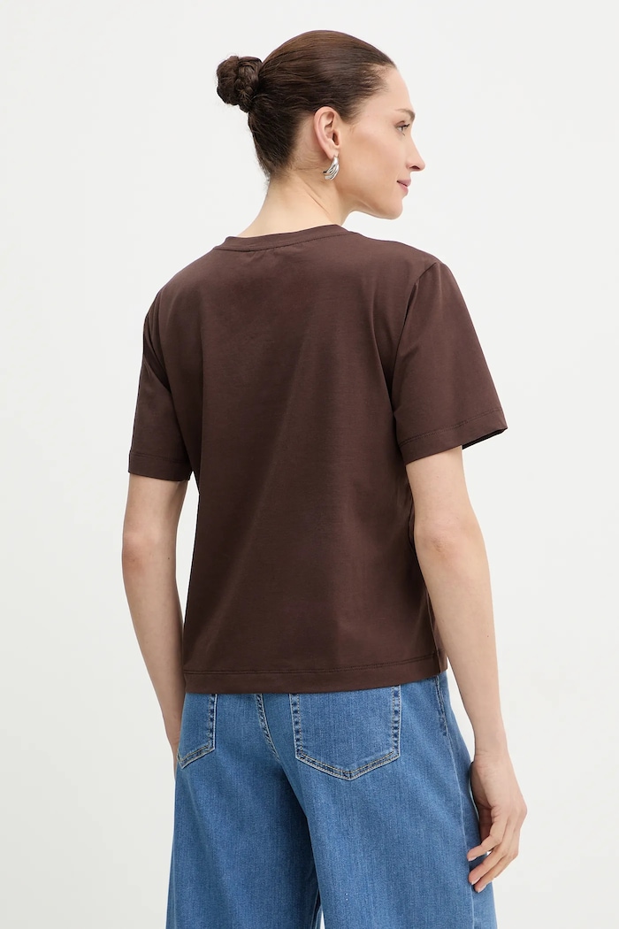 Ρούχα Μπλουζάκι Twinset 261AP2163 καφέ