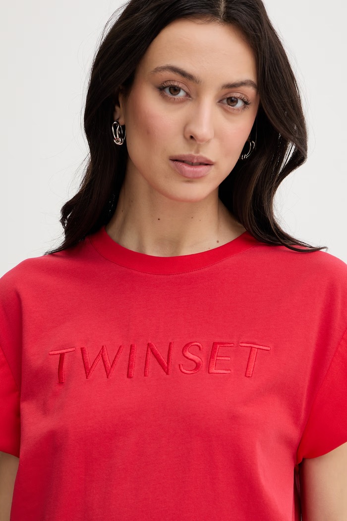 Dámske tričko Twinset červená 261LL2MLL