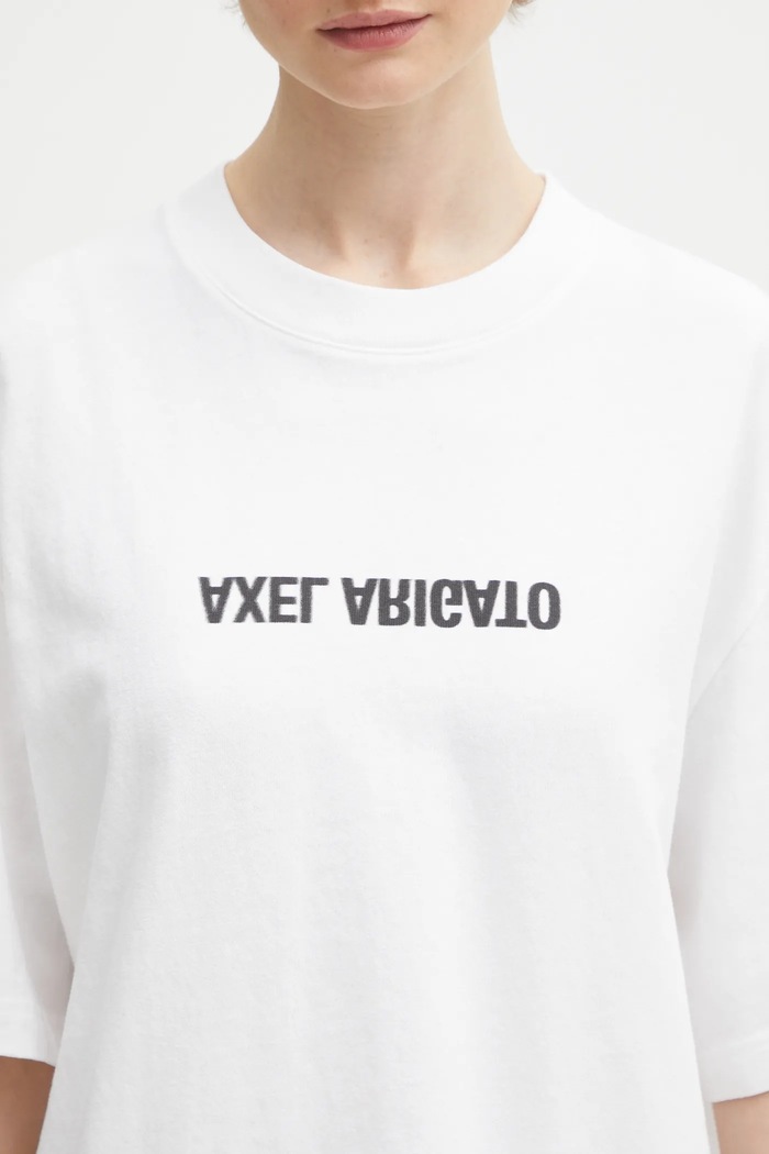 Axel Arigato t-shirt in cotone DISTORT T-SHIRT bianco A3021001