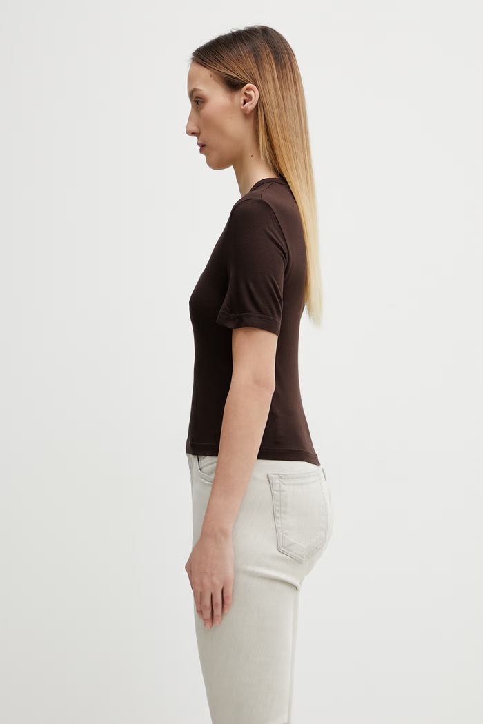 Axel Arigato t-shirt Arigato Sheer Top A3826003 marrone SS26
