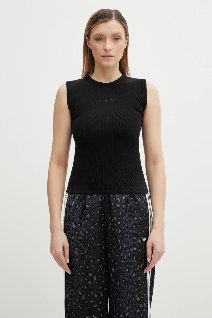 Axel Arigato top Scoop Ribbed Tank slim black A3868002