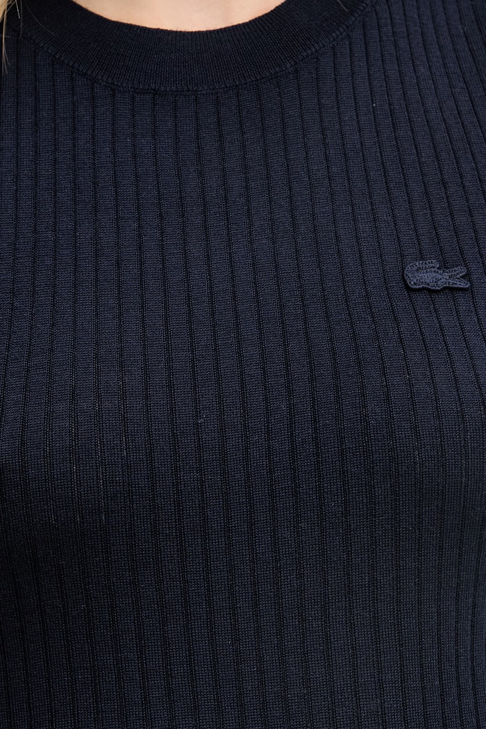 Lacoste Πλεκτό τοπ Γυναικείο λινό AF9988 σκούρο μπλε