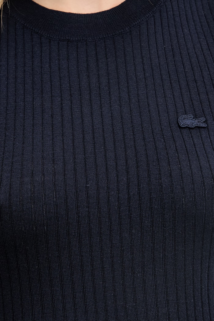 Lacoste Πλεκτό τοπ Γυναικείο λινό AF9988 σκούρο μπλε