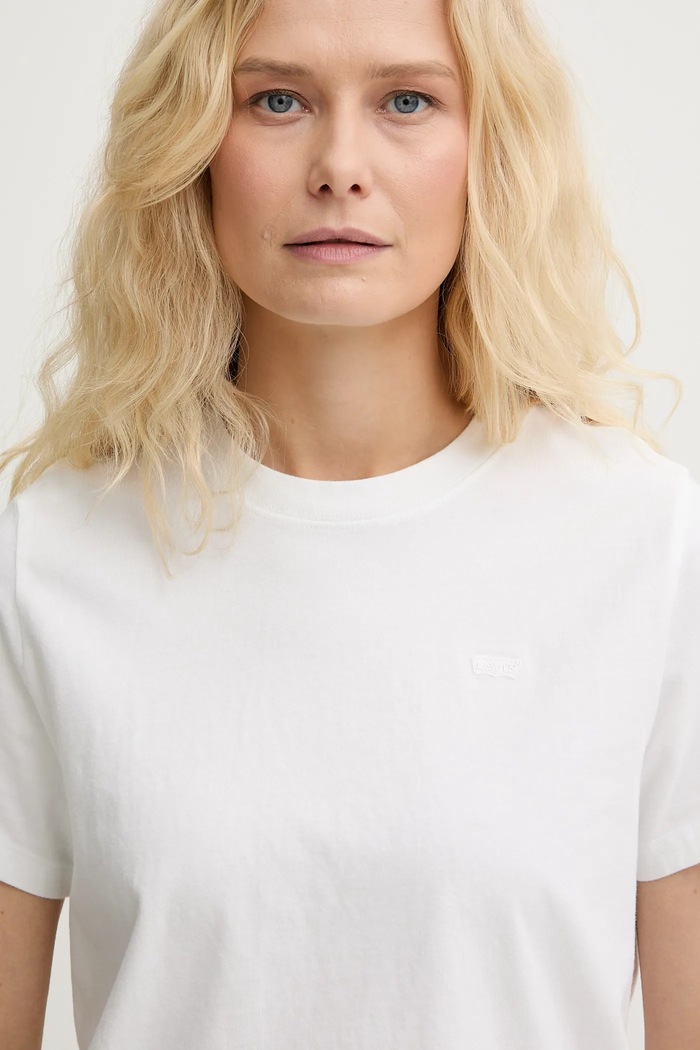 Levi's T-shirt basic damski bawełniany T2 PERFECT biały 005J2