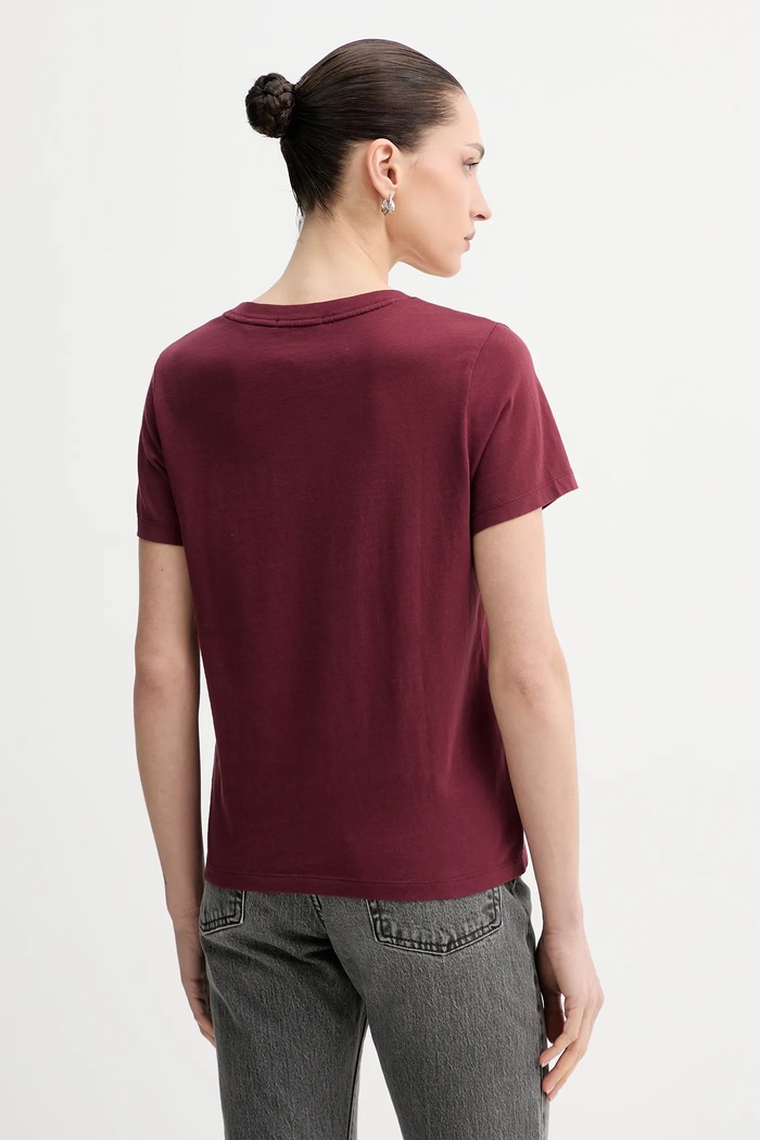 Oblečenie Bavlnené tričko Levi's T2 PERFECT V 005J6 červená