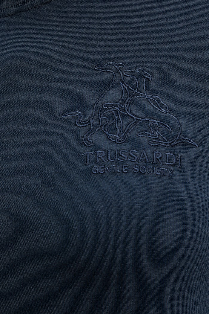 Trussardi t-shirt bawełniany G1156000243N granatowy