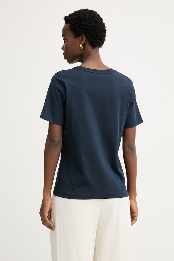 Îmbrăcăminte Trussardi tricou pentru femei, din bumbac G1266000228N bleumarin