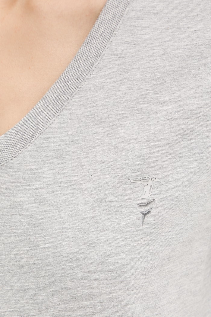 Trussardi тениска дамска с памук G1266500254N сив