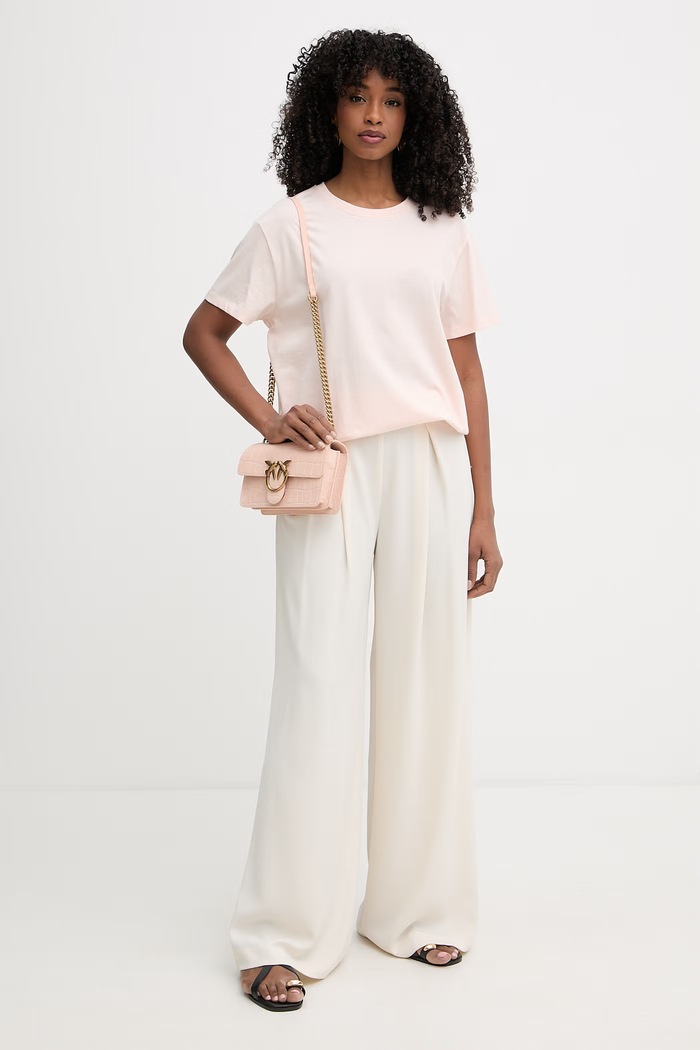 Twinset tricou basic pentru femei, din bumbac 261TT2450 roz SS26