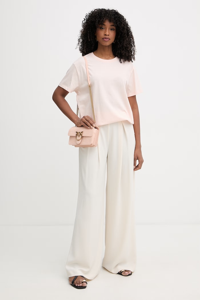 Twinset tricou basic pentru femei, din bumbac 261TT2450 roz SS26