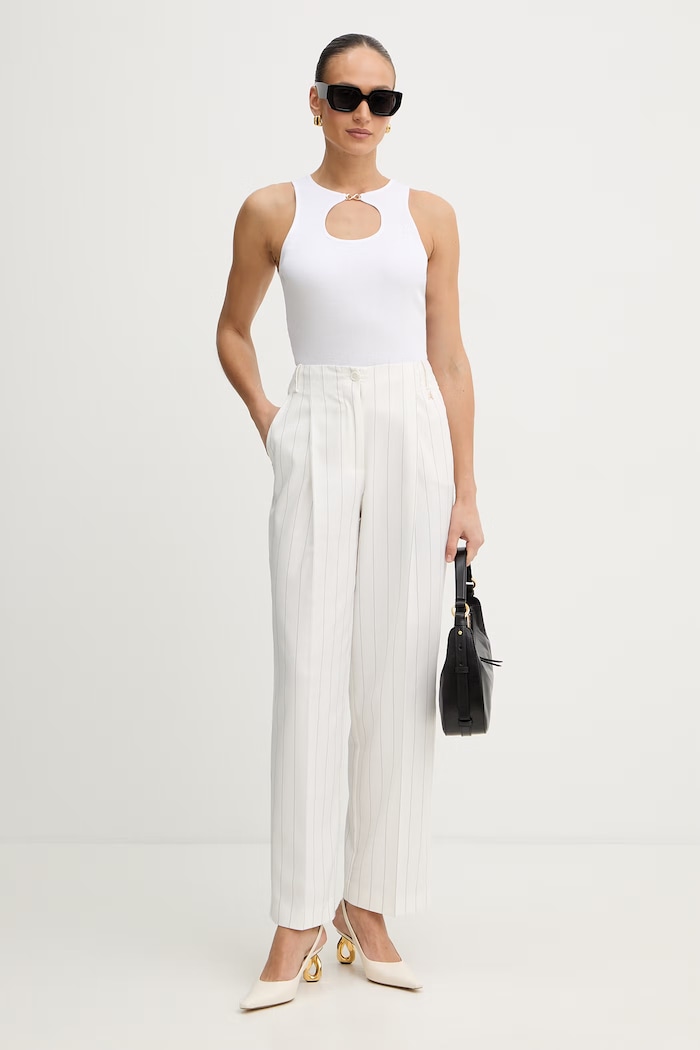 Twinset top din bumbac 261TT2280 alb SS26