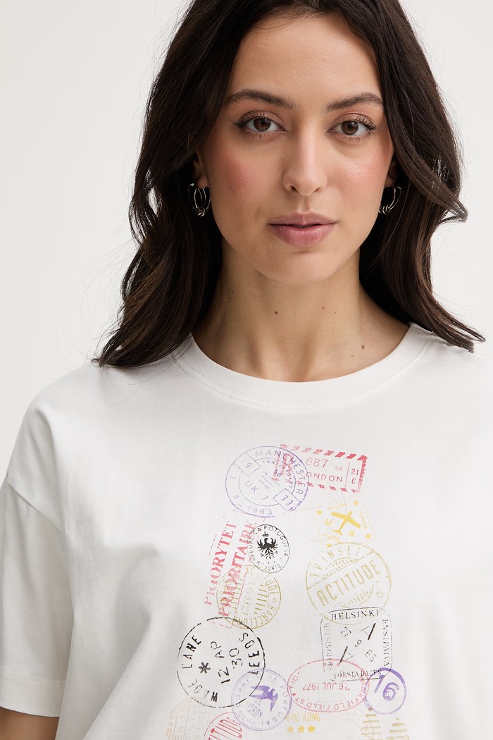 Twinset t-shirt damski bawełniany biały 261AT2150