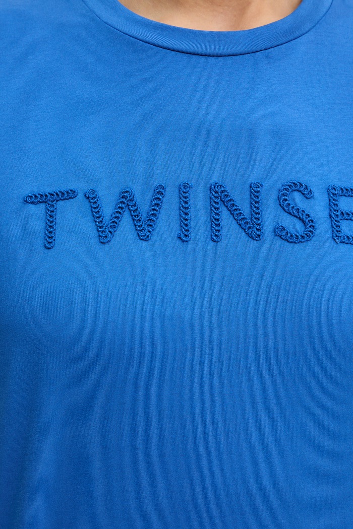 Twinset tričko dámske bavlnené 261LM2NJJ modrá
