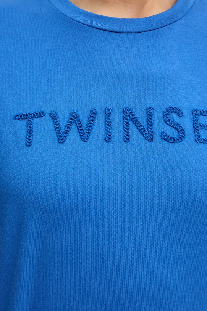 Twinset tričko dámske bavlnené 261LM2NJJ modrá