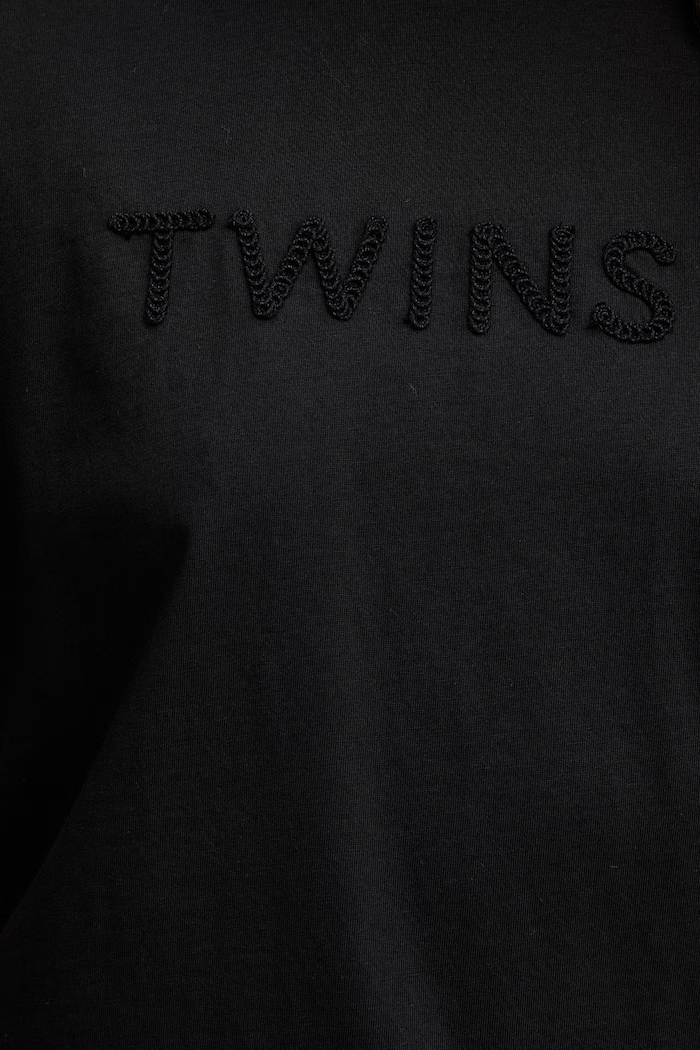 Twinset tričko dámske bavlnené 261LM2NJJ čierna