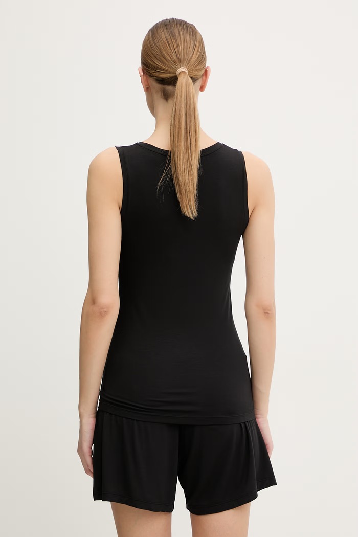 Oblečenie Emporio Armani Underwear top dámsky z viskózy EW000407.AF19024 čierna
