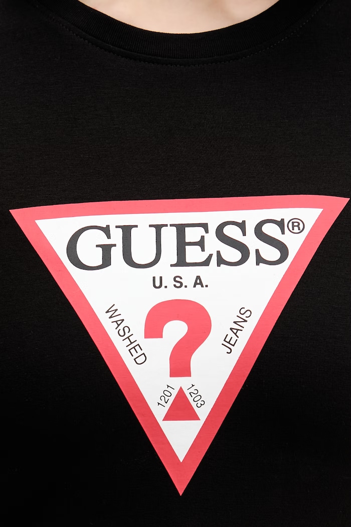 Guess Jeans maglietta basic da donna W4YI04.J1314 nero