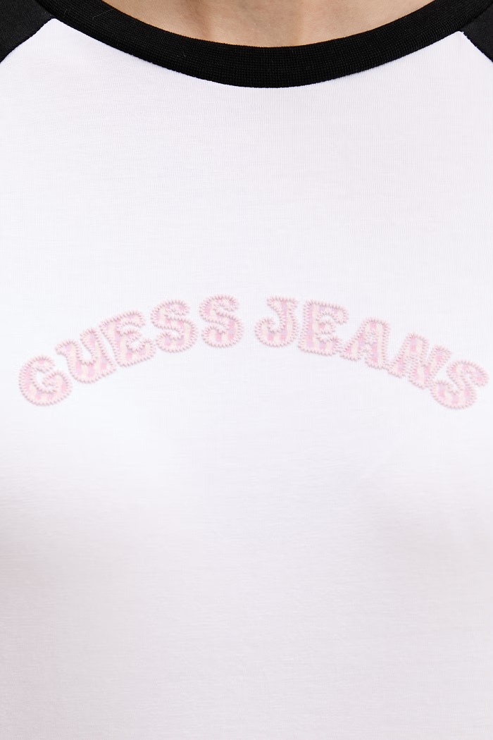 Guess Jeans t-shirt γυναικείο βαμβακερό W6GIB0.J1314 λευκό