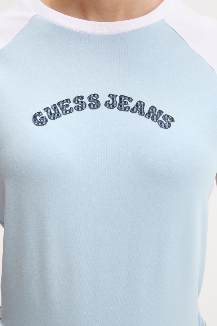 Guess Jeans t-shirt γυναικείο βαμβακερό W6GIB0.J1314 μπλε