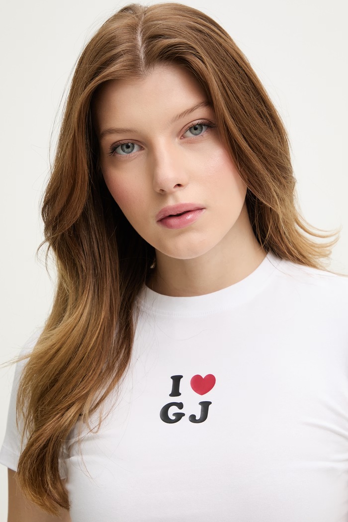 Guess Jeans t-shirt da donna con cotone bianco W6GIB1.J1314