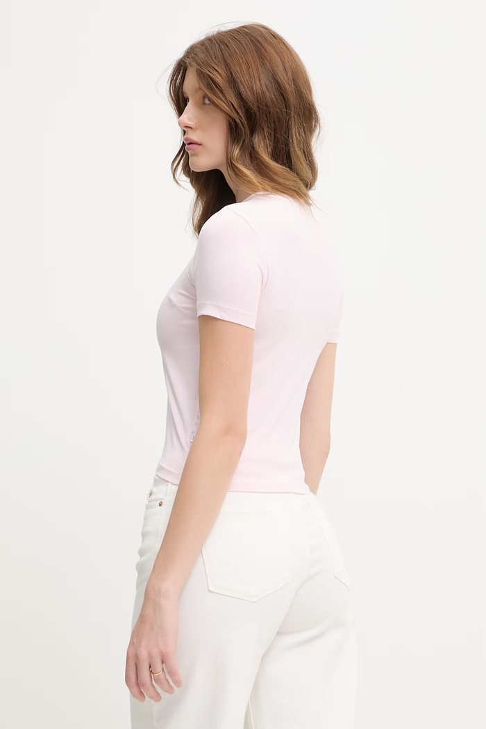 Abbigliamento Guess Jeans T-shirt da donna con cotone W6GIB1.J1314 rosa