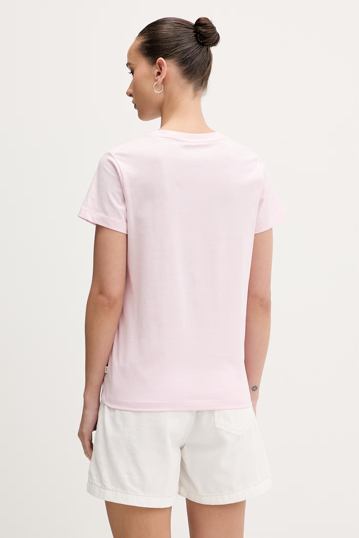 Ρούχα Guess Jeans T-shirt γυναικείο βαμβακερό W6GIC5.K8HM0 ροζ