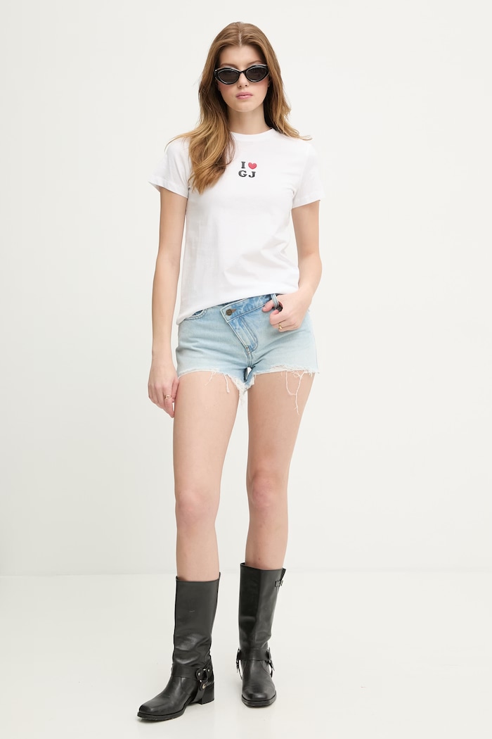 Guess Jeans tričko dámske bavlnené W6GI45.K8HM0 biela SS26