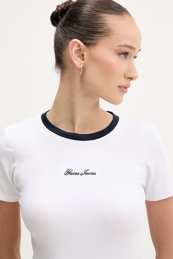 Guess Jeans T-shirt γυναικείο λευκό W6GPA9.KF641