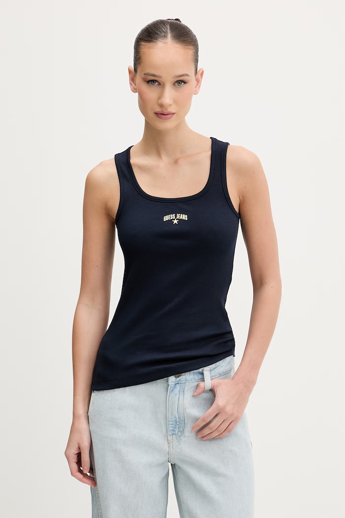 Guess Jeans Τοπ Γυναικείο σκούρο μπλε W6GPZ2.KA0H1