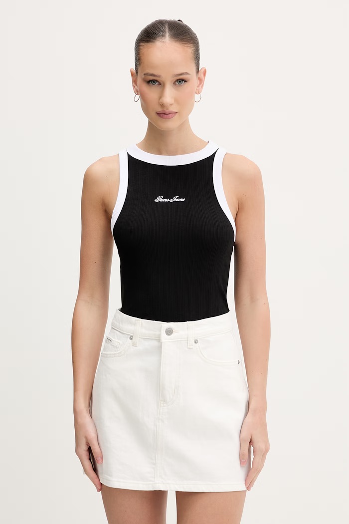 Guess Jeans top pentru femei negru W6GPZ8.KF641