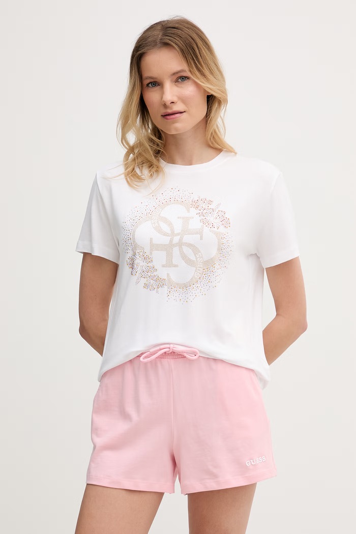 Dámske tričko Guess CORINNE biela E6GI01.K68D2