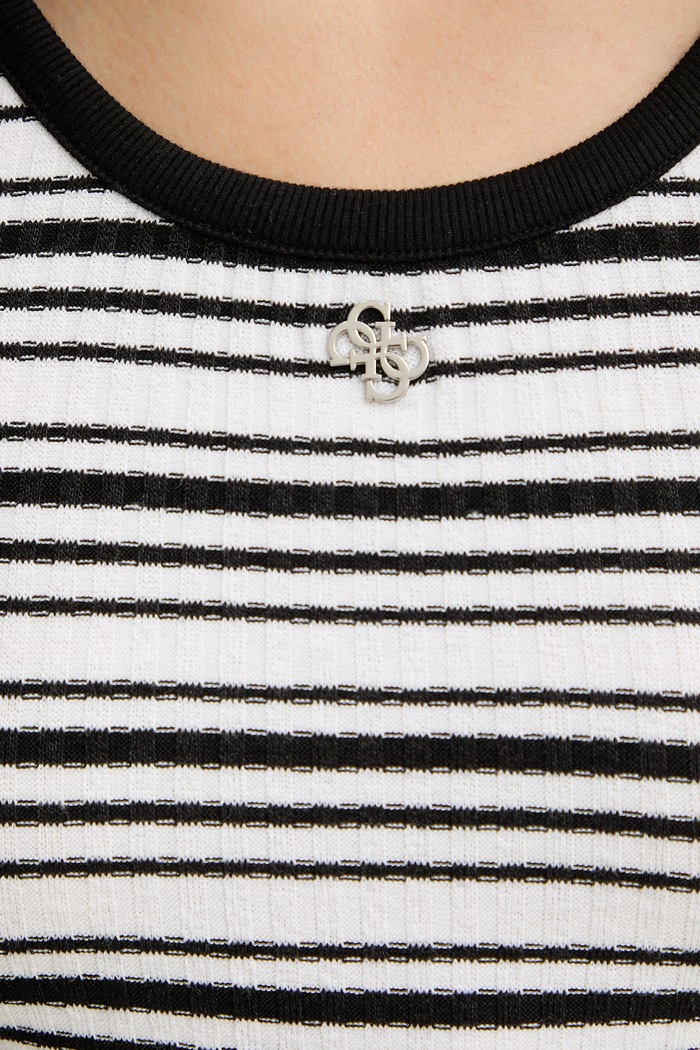 Guess crop top ženski NIKI E6GP03.KG482 črna