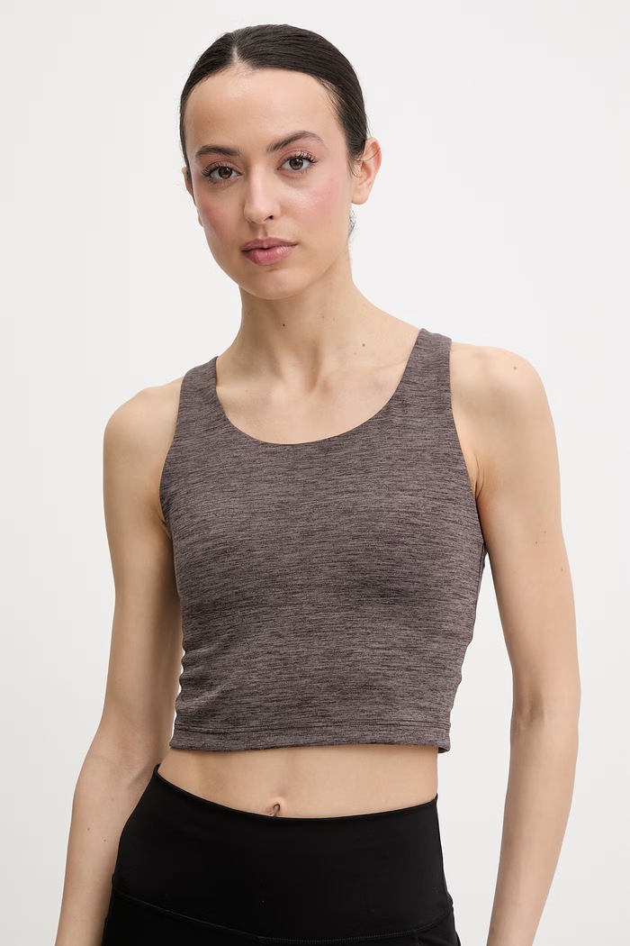 adidas Performance top do jogi damski All Me brązowy KA4813