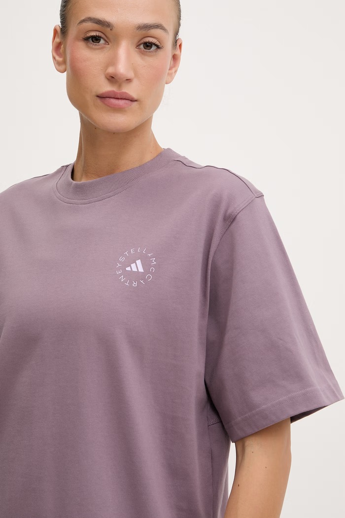 adidas by Stella McCartney tricou pentru femei, din bumbac violet KC8824