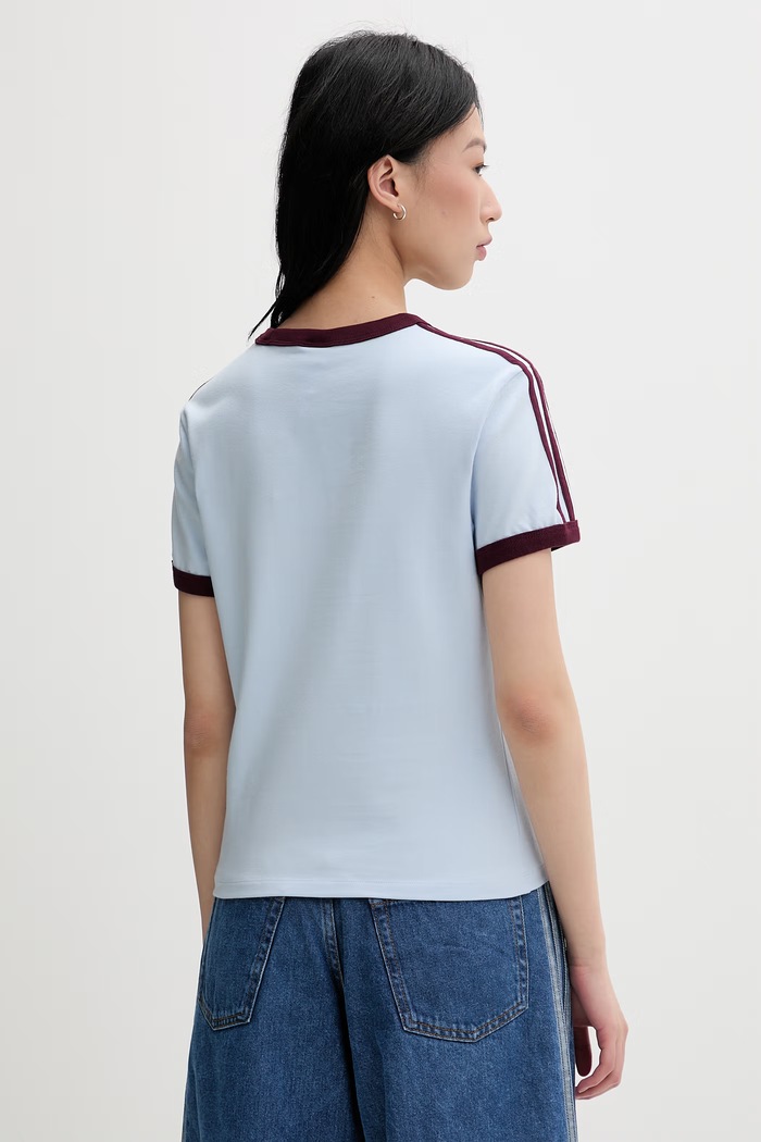 Oblečenie adidas Originals tričko dámske s bavlnou KD3684 modrá