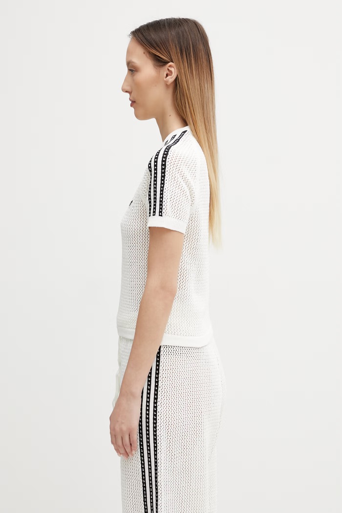 adidas Originals crop top damski KE0200 beżowy SS26