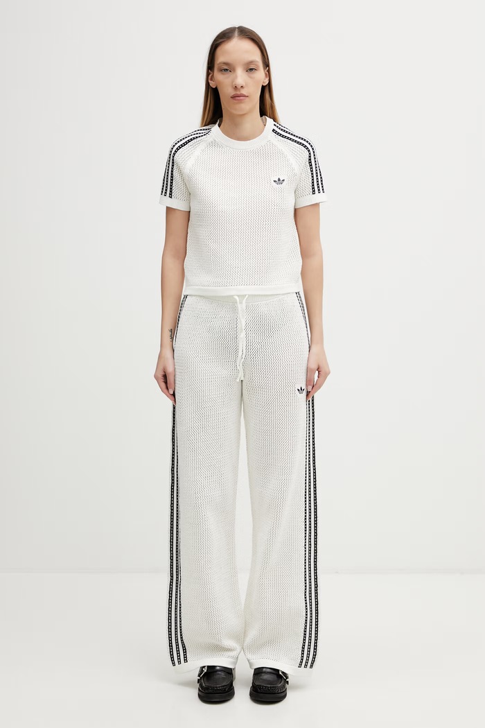 adidas Originals crop top damski KE0200 beżowy