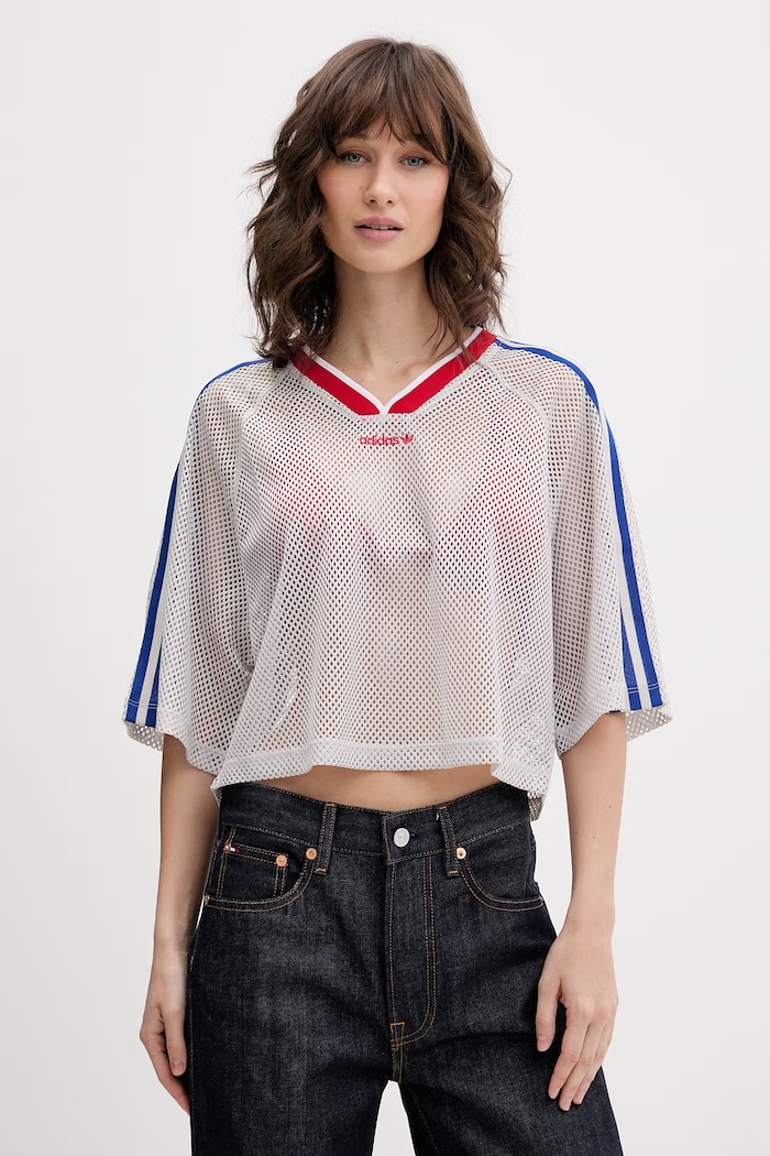 adidas Originals T-shirt oversize damski szary KE2358
